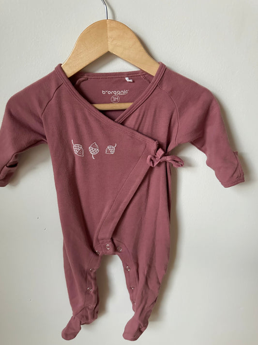 Acorn Wrap Footed Jumpsuit or Sleeper / 3m