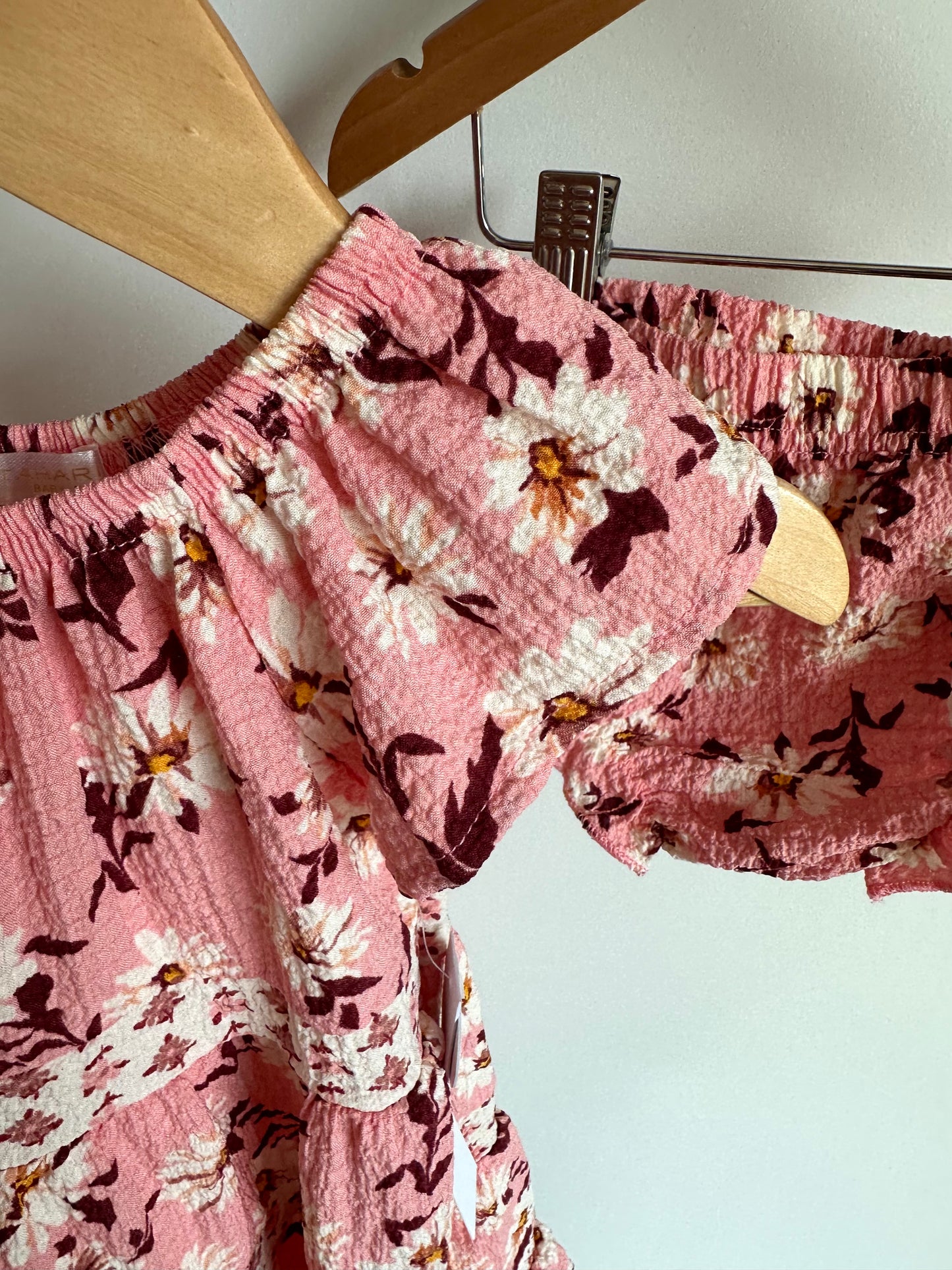 Pink Floral Dress + Bloomers Set (With Tags)/ 24m
