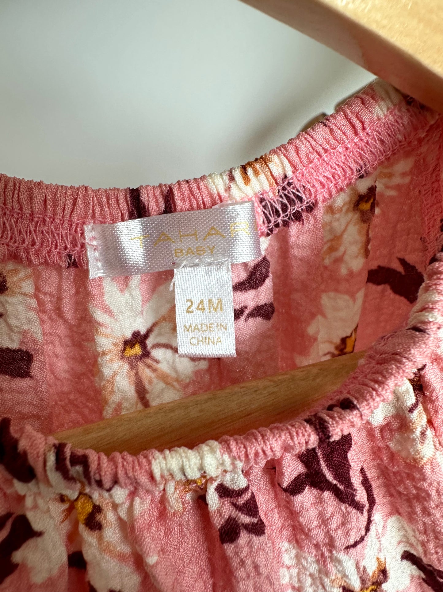 Pink Floral Dress + Bloomers Set (With Tags)/ 24m