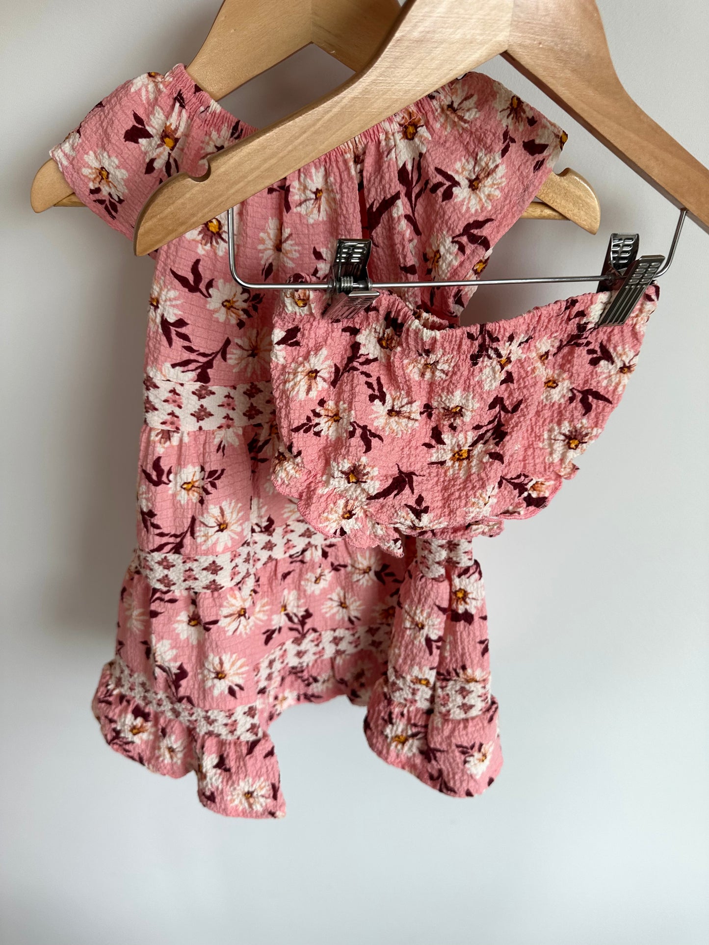 Pink Floral Dress + Bloomers Set (With Tags)/ 24m