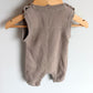 Organic Beige Cotton Jumpsuit / 0-3m