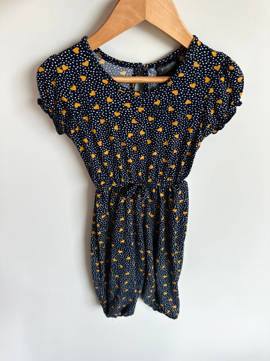 Navy Hearts Jumpsuit / 2T