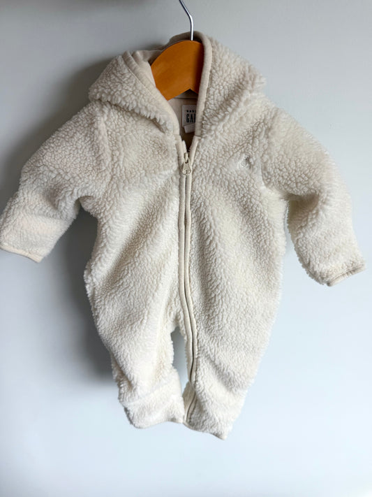 White Bear Hood Bunting Suit / 0-3m