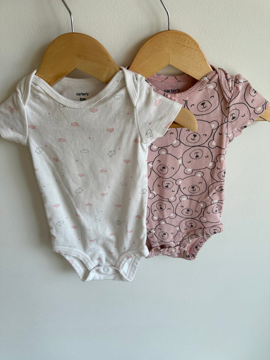 Set of Two Bodysuits - Clouds + Bears / 6m