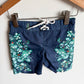 Navy Green Shapes Swim Shorts / 6-12m