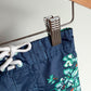 Navy Green Shapes Swim Shorts / 6-12m
