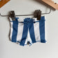 M&S Blue Vertical Stripe Swim Shorts / 3-6m