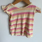H&M Color Stripe Ruffle Sleeve Shirt / 18-24m