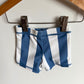 M&S Blue Vertical Stripe Swim Shorts / 3-6m