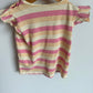 H&M Color Stripe Ruffle Sleeve Shirt / 18-24m