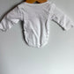 White Long Sleeve Cotton Bodysuit / 0m