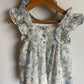 Blue Floral Dress + Headband Set / 3T