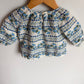 Blue Flower Pattern Cotton Top / 3-6m