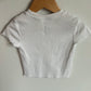 Cream Rib T-shirt with Heart / 4T