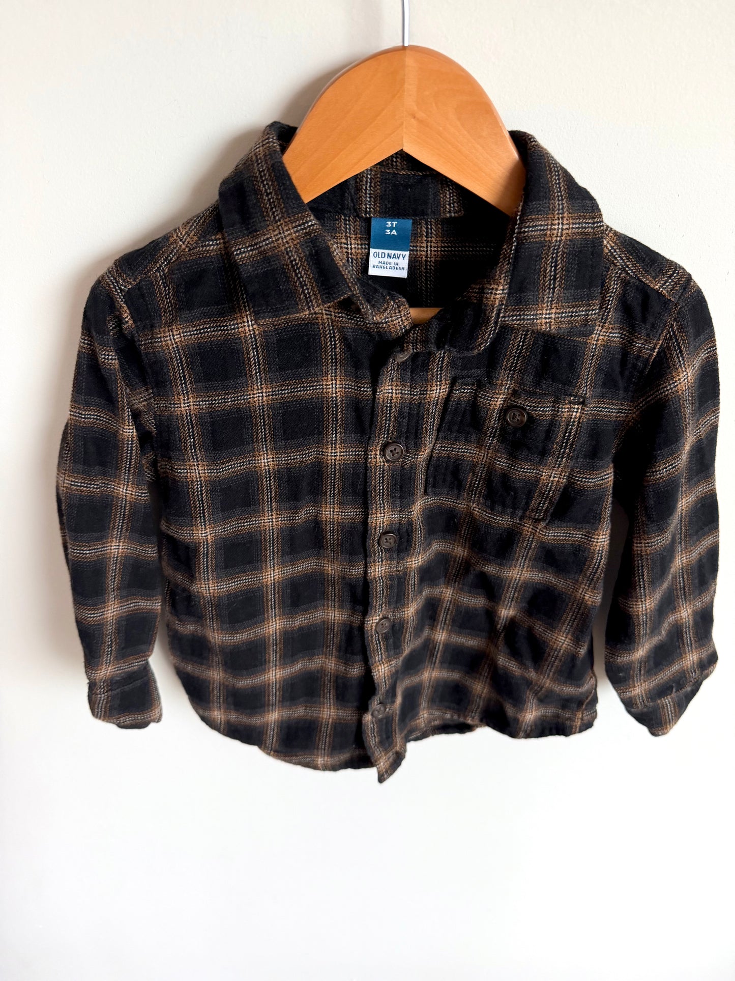Plaid Button Up Top / 3T
