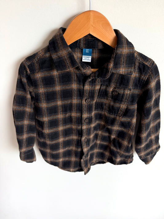Plaid Button Up Top / 3T