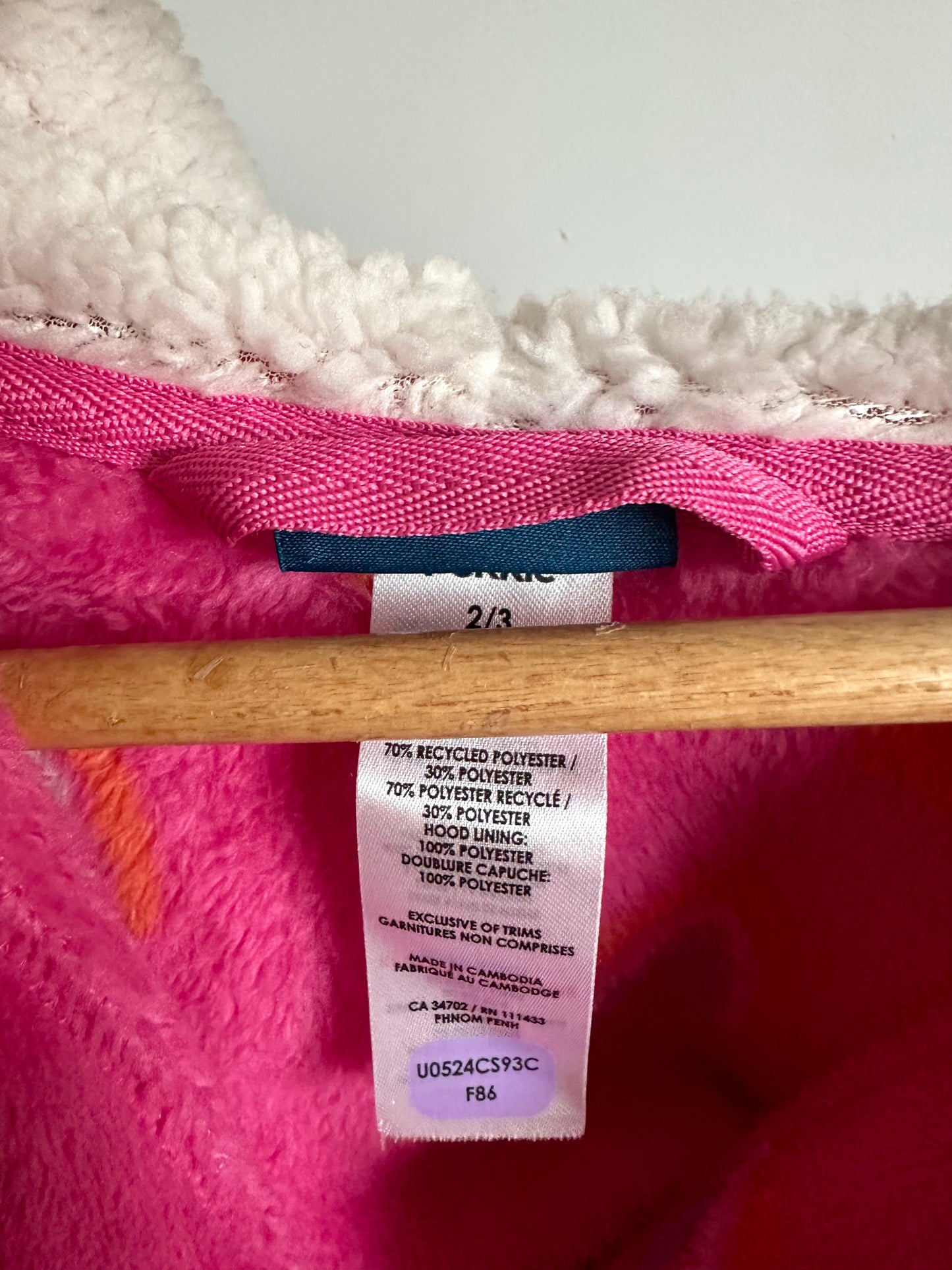 Pink Rainbow Robe / 2-3T