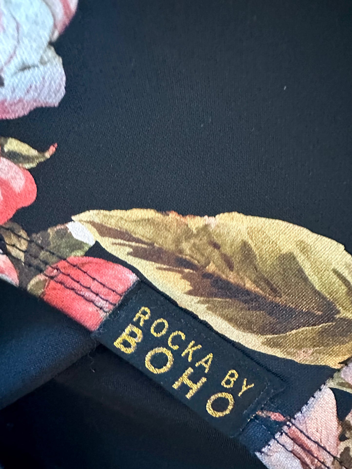 Vintage Floral Black Skirt / 3-4T?