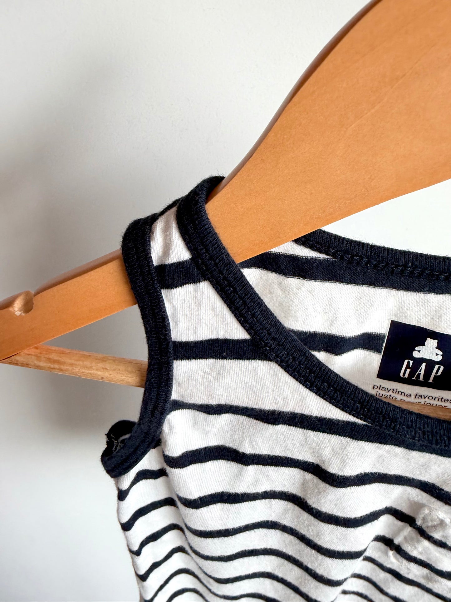 White + Navy Striped Tank Top / 18-24m