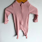 Pink Ribbed Footed Sleeper / 0-3m