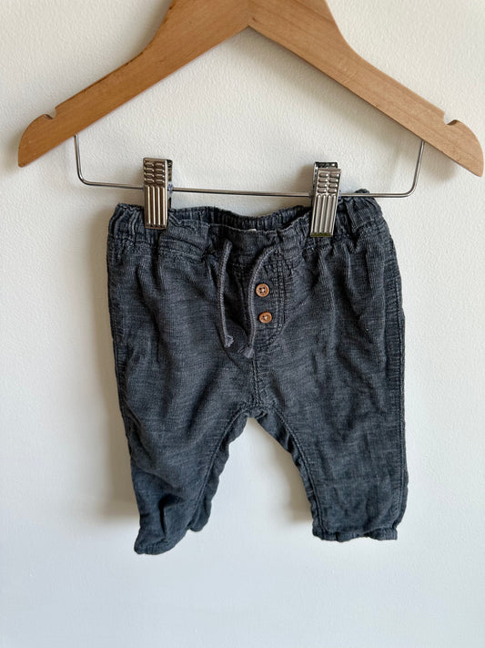 H&M Lined Grey Pants / 4-6m