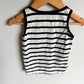 White + Navy Striped Tank Top / 18-24m