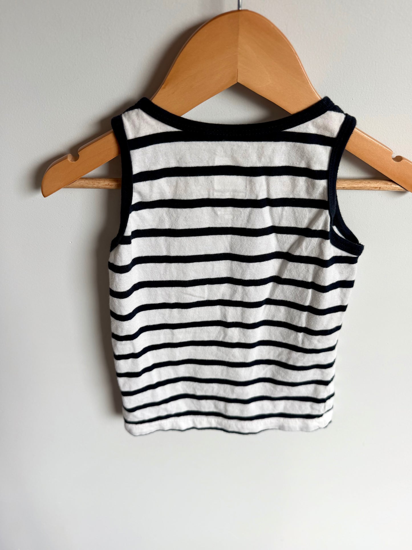 White + Navy Striped Tank Top / 18-24m