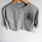 Long Sleeve Grey Pocket Top (With tags) / 18m