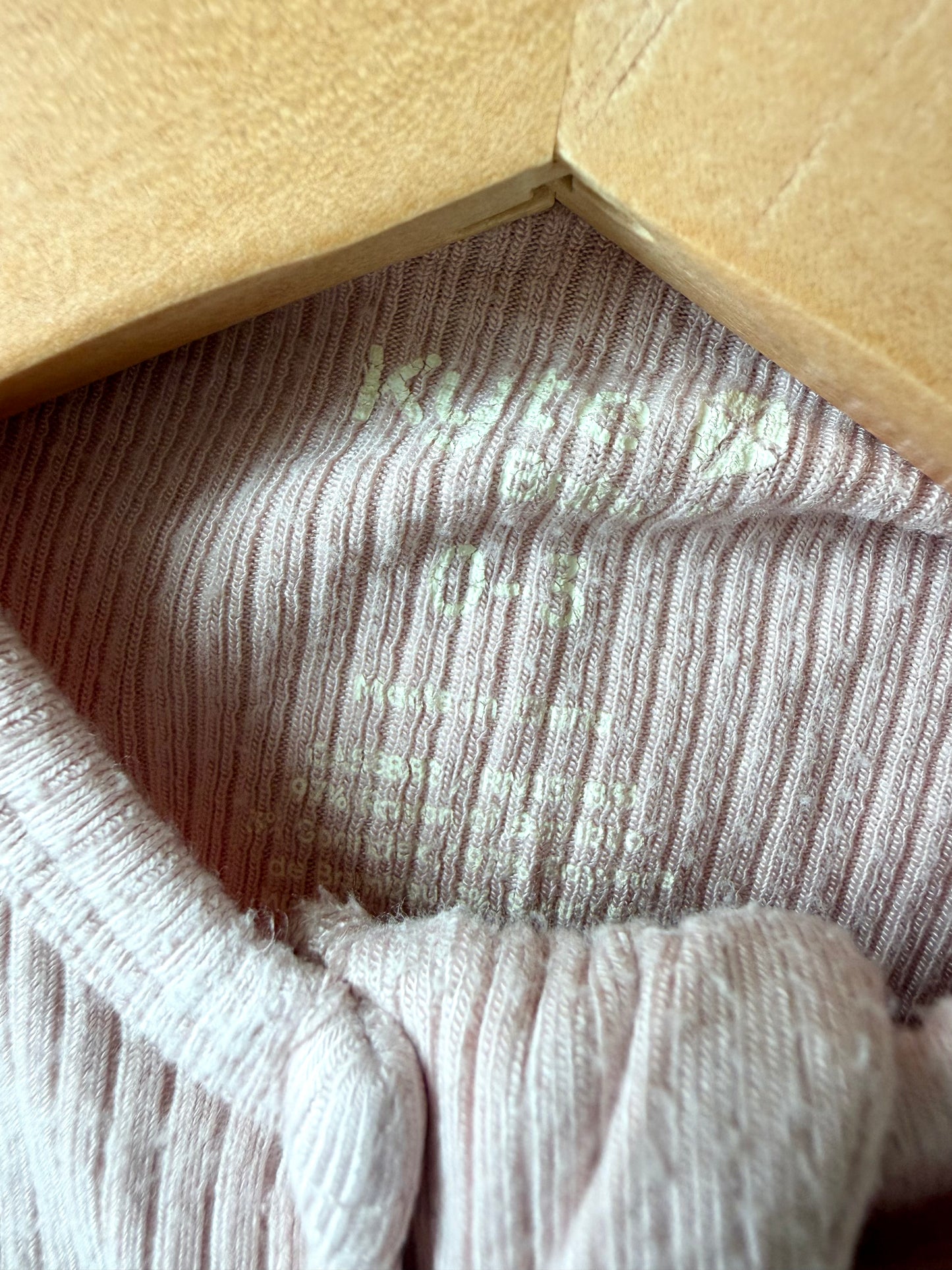 Kyte Blush Pink Ruffle Bamboo Sleeper / 0-3m
