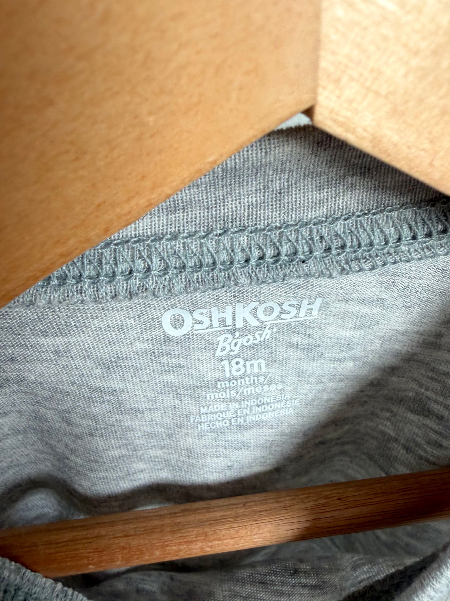 Long Sleeve Grey Pocket Top (With tags) / 18m