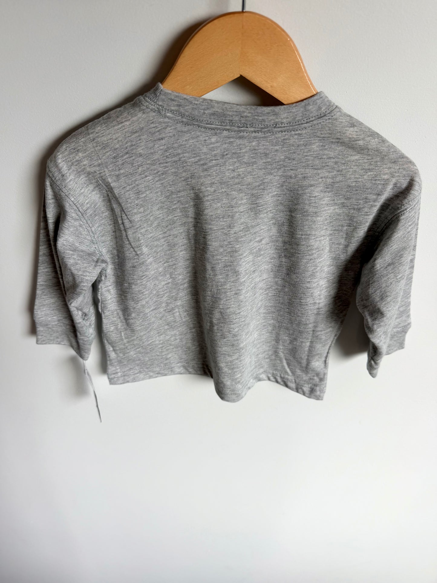 Long Sleeve Grey Pocket Top (With tags) / 18m