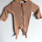 Mebie Baby Ribbed Wheat Footed Sleeper / 0-3m