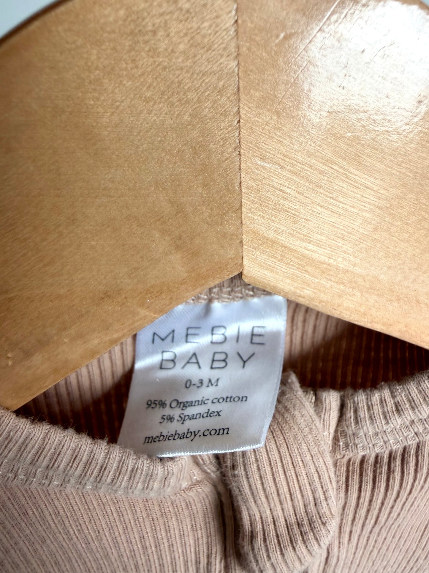 Mebie Baby Ribbed Wheat Footed Sleeper / 0-3m