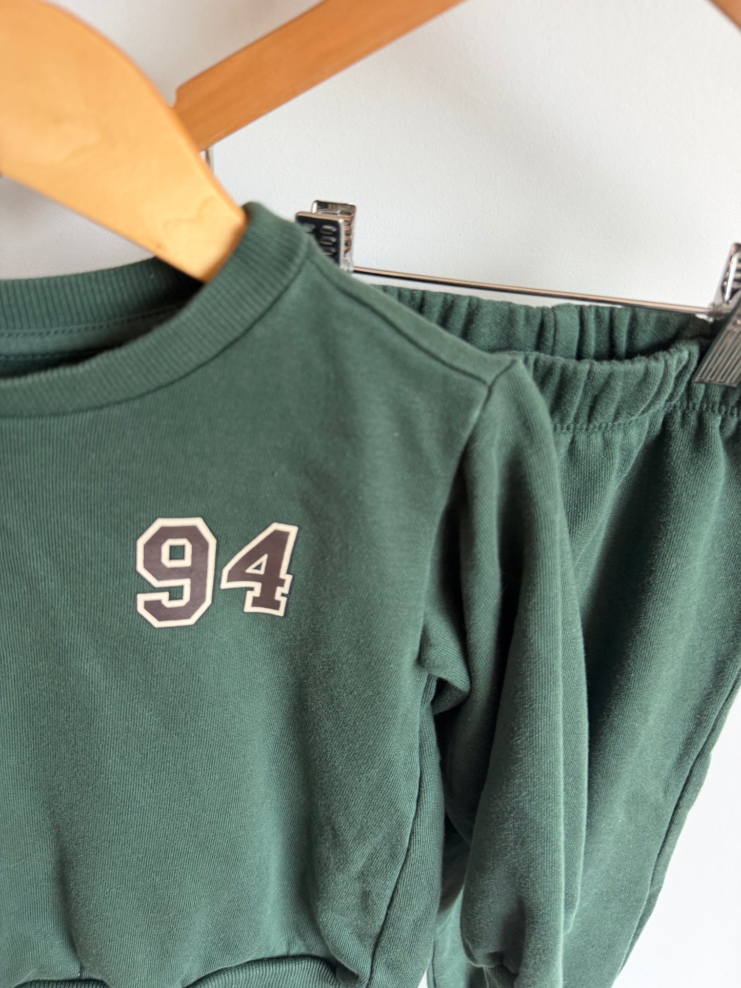 Forest Green Sweatsuit Set / 3T