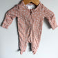 Mebie Baby Blush Floral Footed Sleeper / 0-3m