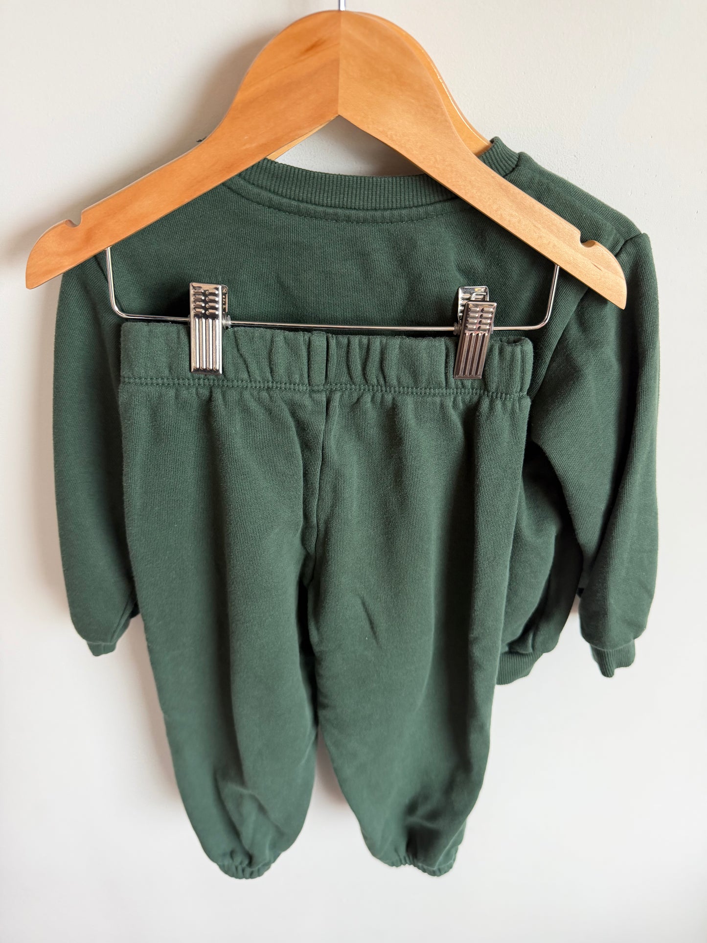 Forest Green Sweatsuit Set / 3T