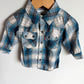 Levi's Blue Plaid Button Up Top / 12m