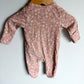 Mebie Baby Blush Floral Footed Sleeper / 0-3m