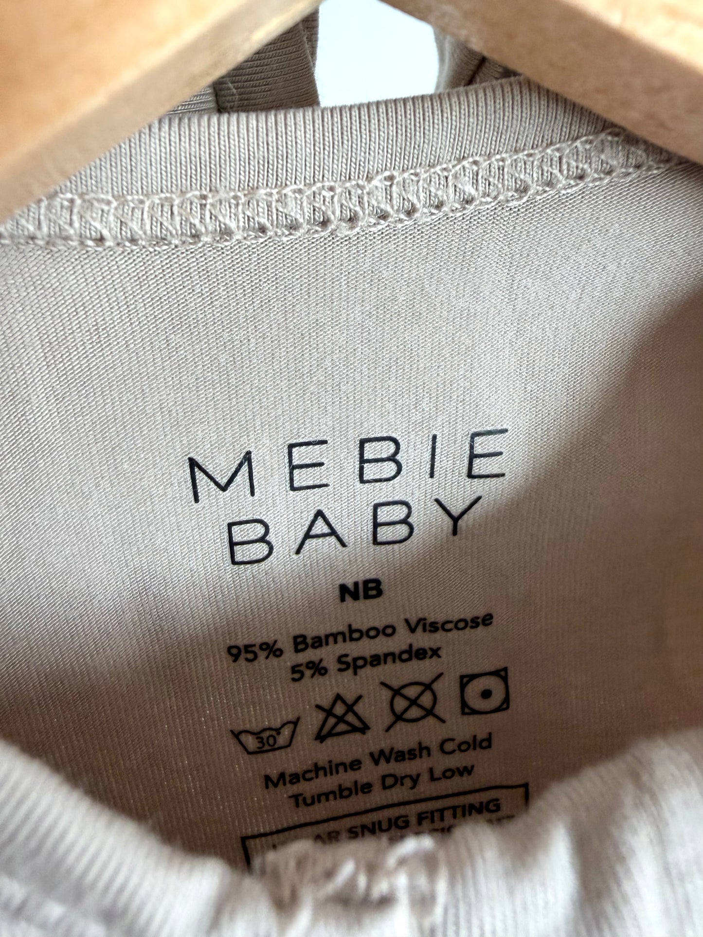 Mebie Baby Bamboo Griege Sleeper + Headband / 0m