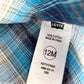 Levi's Blue Plaid Button Up Top / 12m