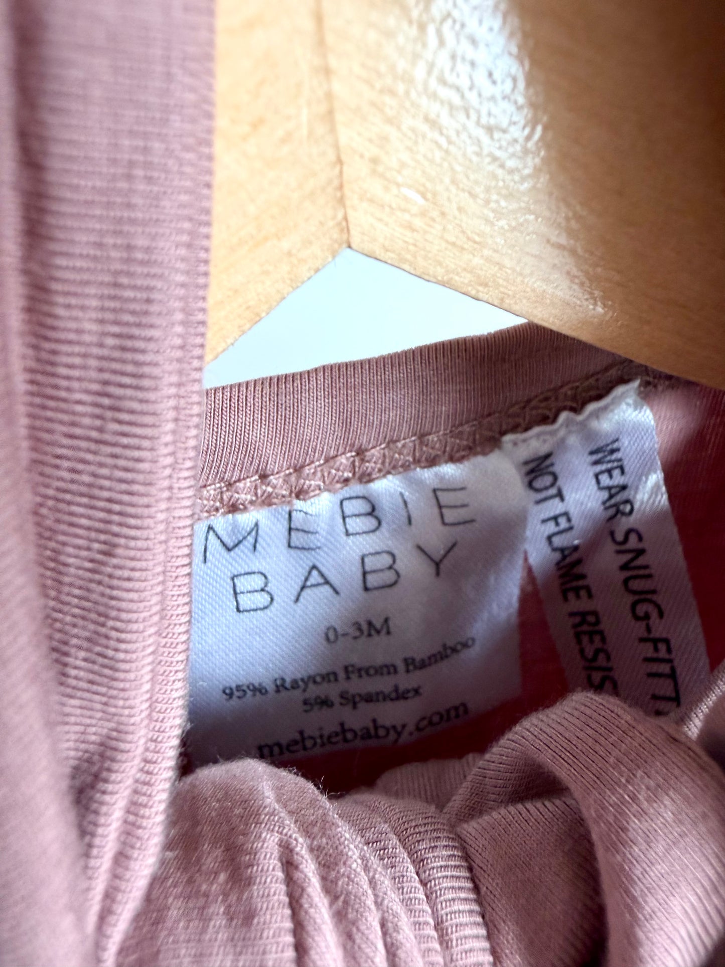 Mebie Baby Bamboo Taupe Sleeper + Headband / 0-3m