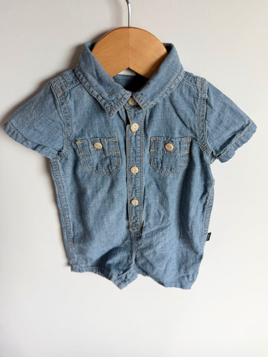 Gap Denim Like Romper / 3-6m