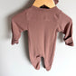 Mebie Baby Bamboo Taupe Sleeper + Headband / 0-3m