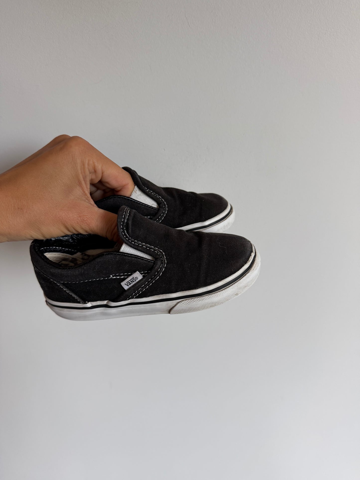 Vans Black Slide On Shoes / Size 8 Toddler