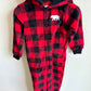 Red Checkered Jumpsuit / 3T