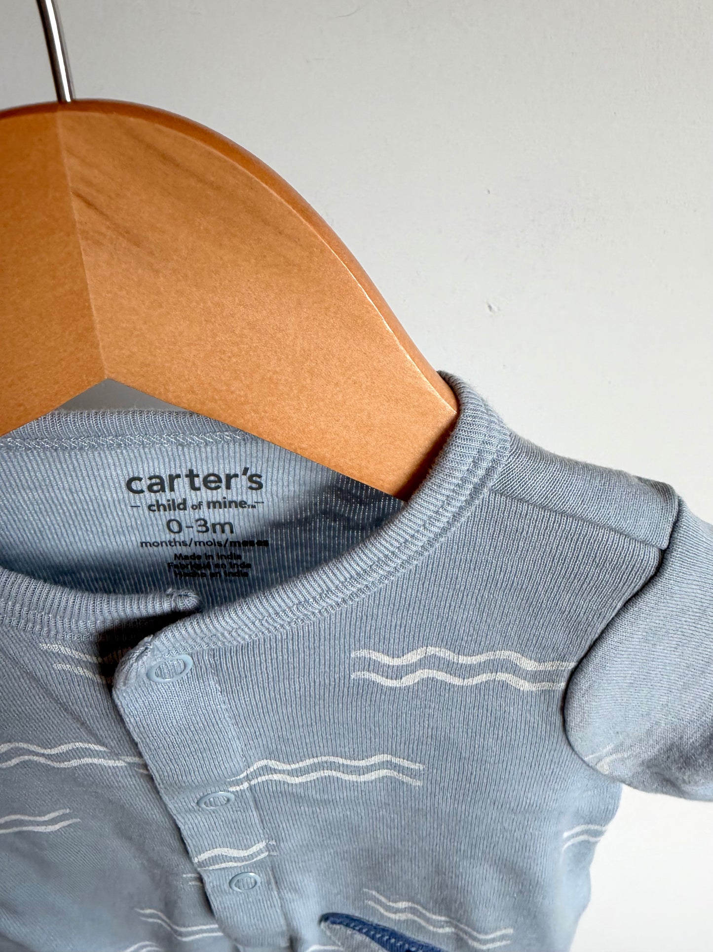 Shark Tank Fin T-Shirt Romper / 0-3m