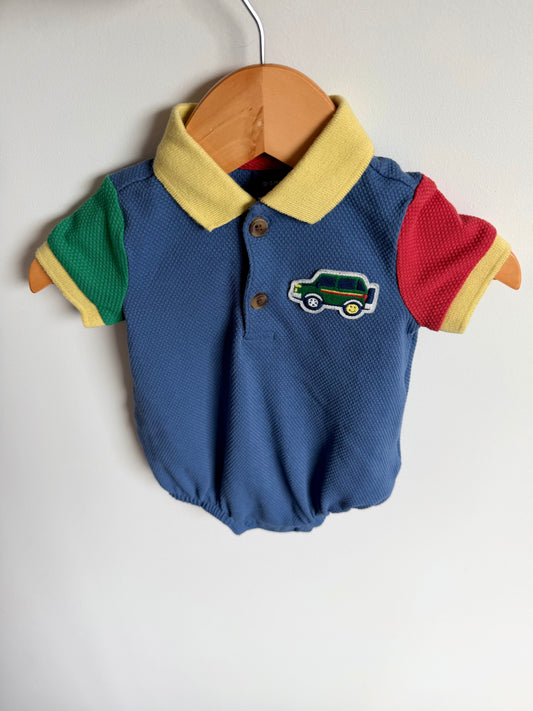 Colored Block Car Bodysuit / 0-3m