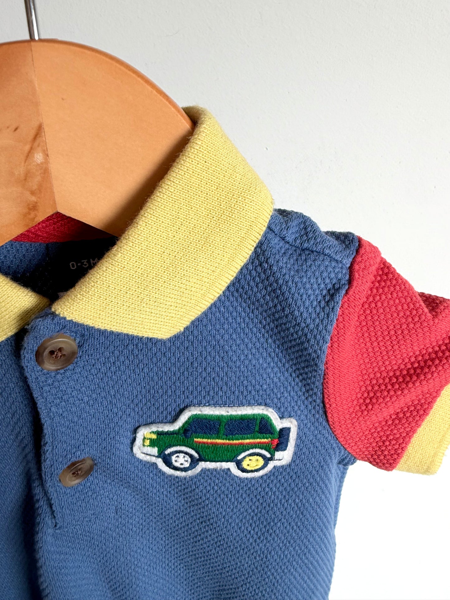 Colored Block Car Bodysuit / 0-3m
