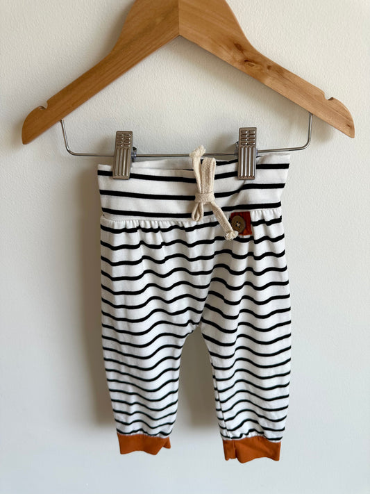 Striped Pants with Button / 6-9m