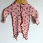 Pink Ruffle Waffle Leaves Sleeper / 3-6m